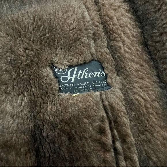 Vintage Made In Canada Buttoned Shearling Coat - Picture 5 of 15